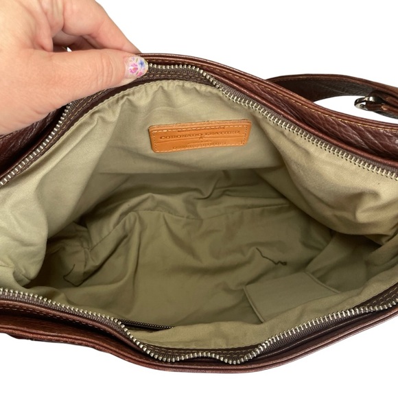 Coronado Brown Leather American Hobo Concealed Carry CCW Purse Shoulder Bag - Picture 6 of 14